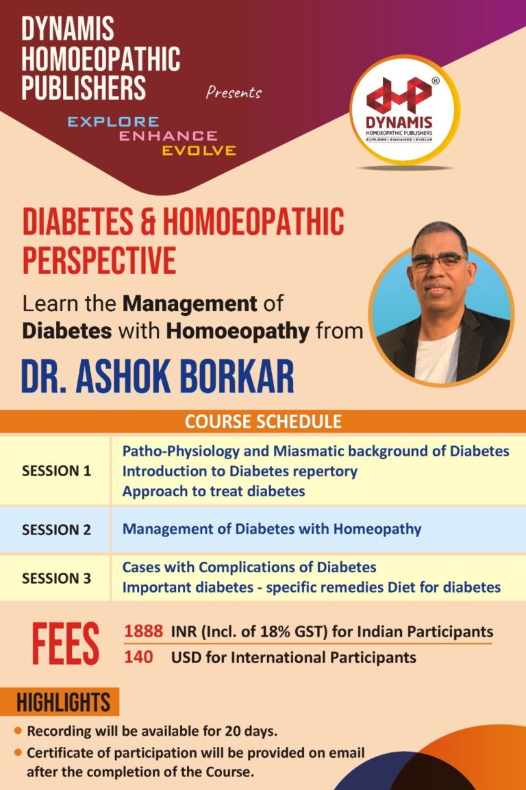 Diabetes & Homoeopathic Perspective