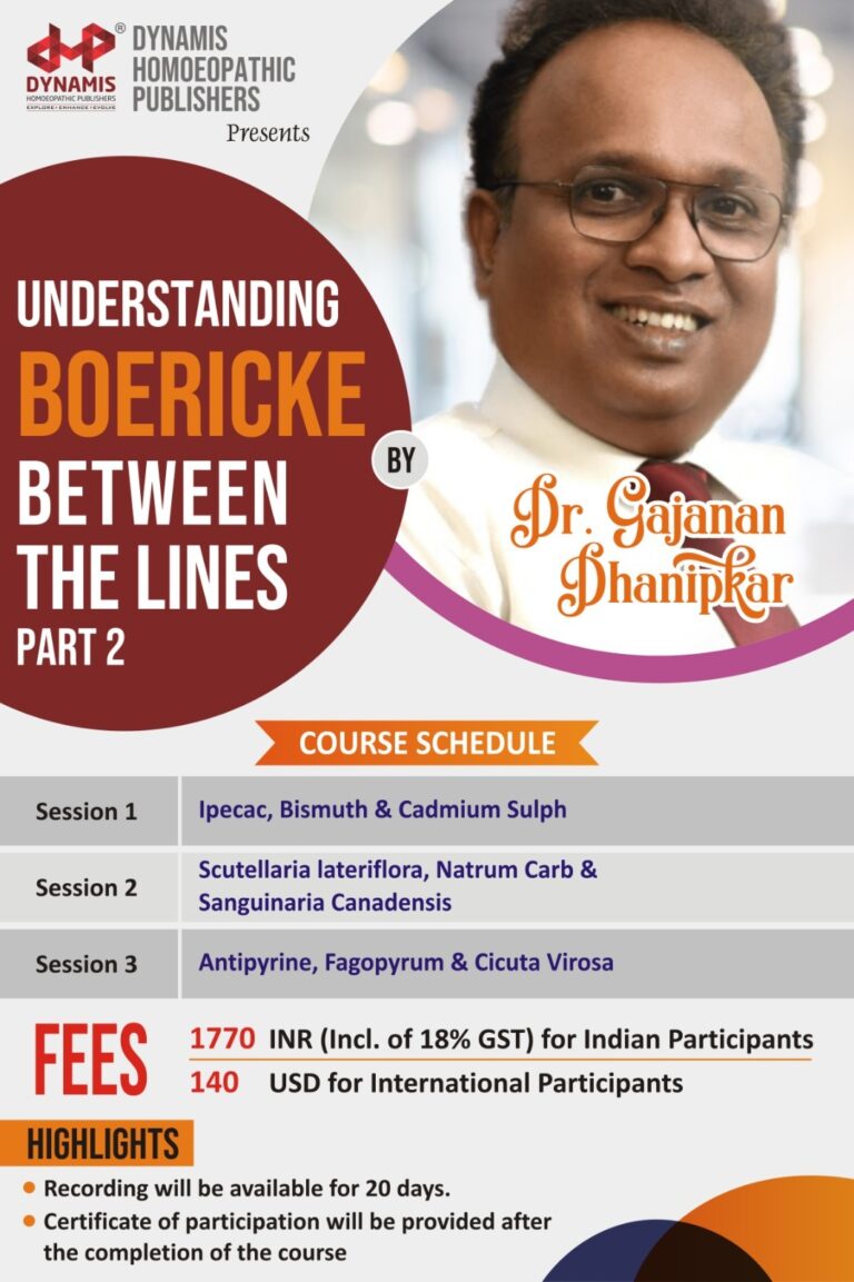 UNDERSTANDING BOERICKE BETWEEN THE LINES – 2